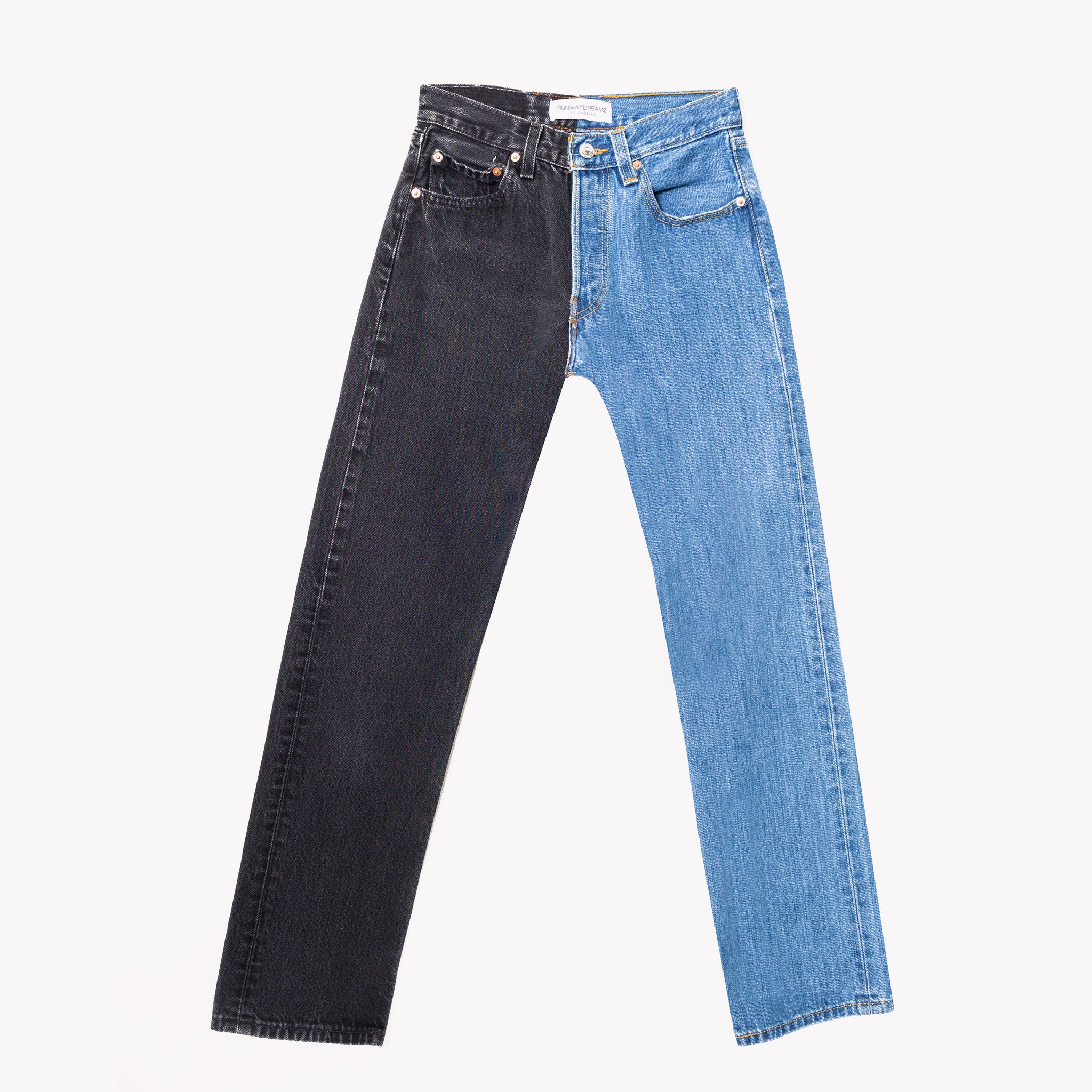 Perfecto Two Tone Vintage High Waisted Jeans
