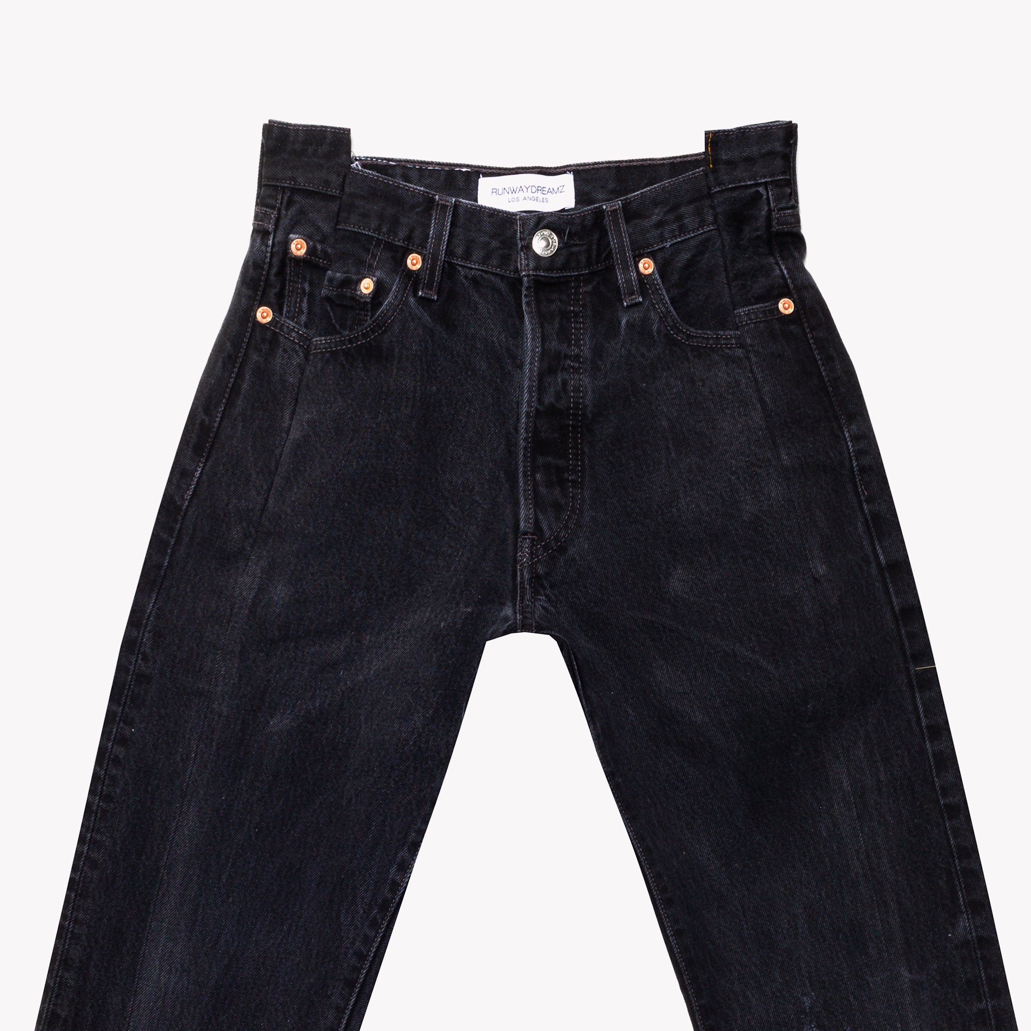 Deconstruct Vintage Black High Waisted Jeans