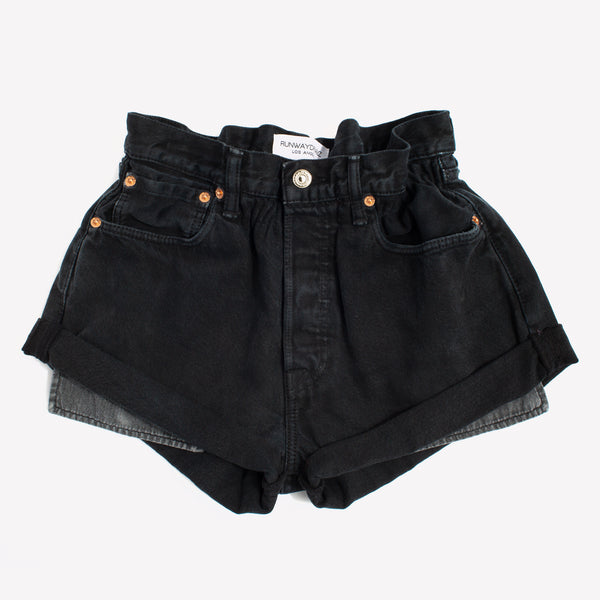 Boho Rollers Black Vintage Shorts