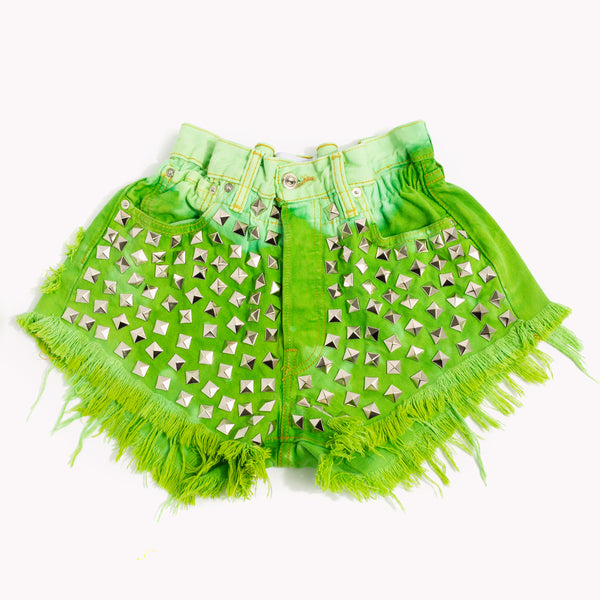 Boho Wunderlust Kiwi Studded Vintage Shorts