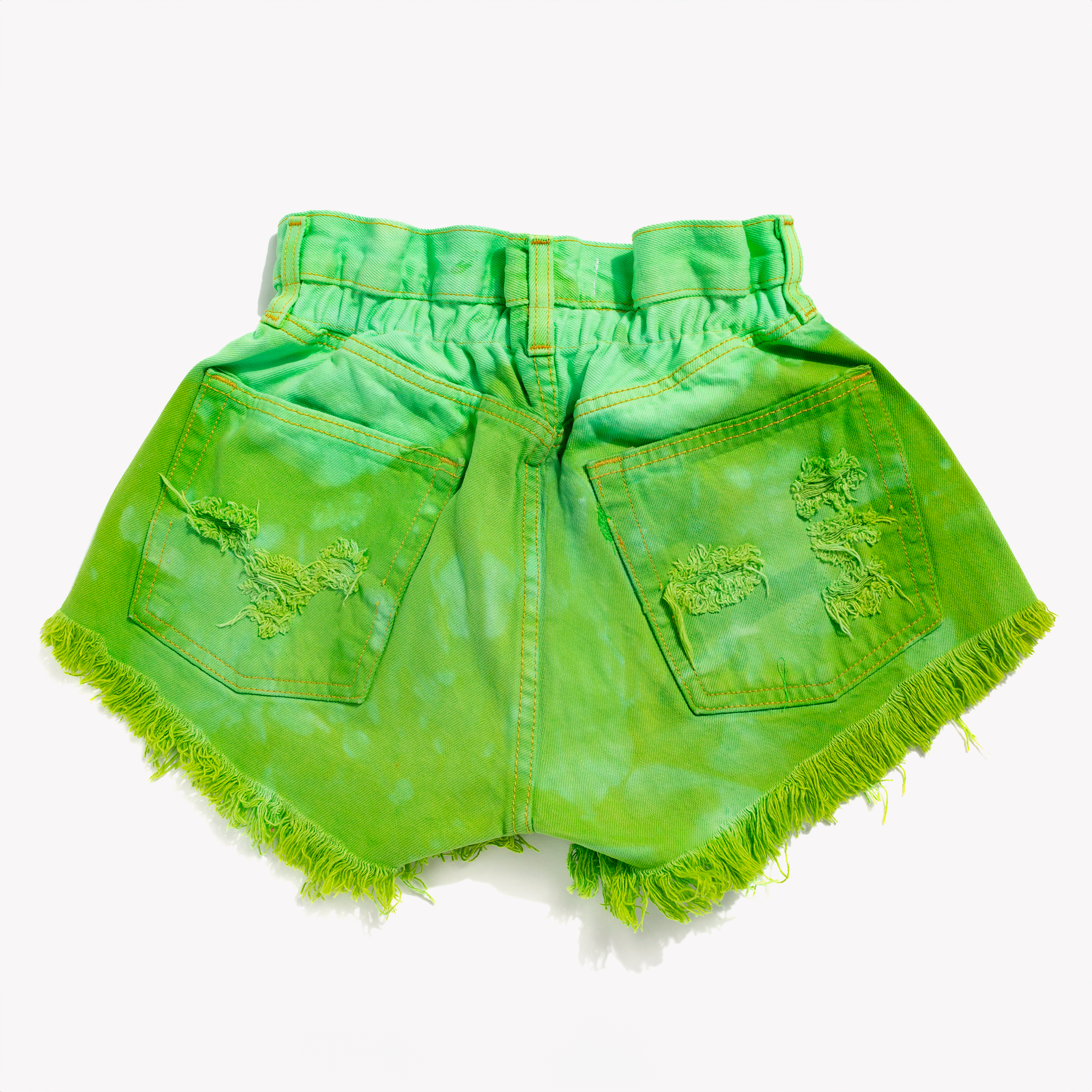 Boho Splash Kiwi Vintage Shorts