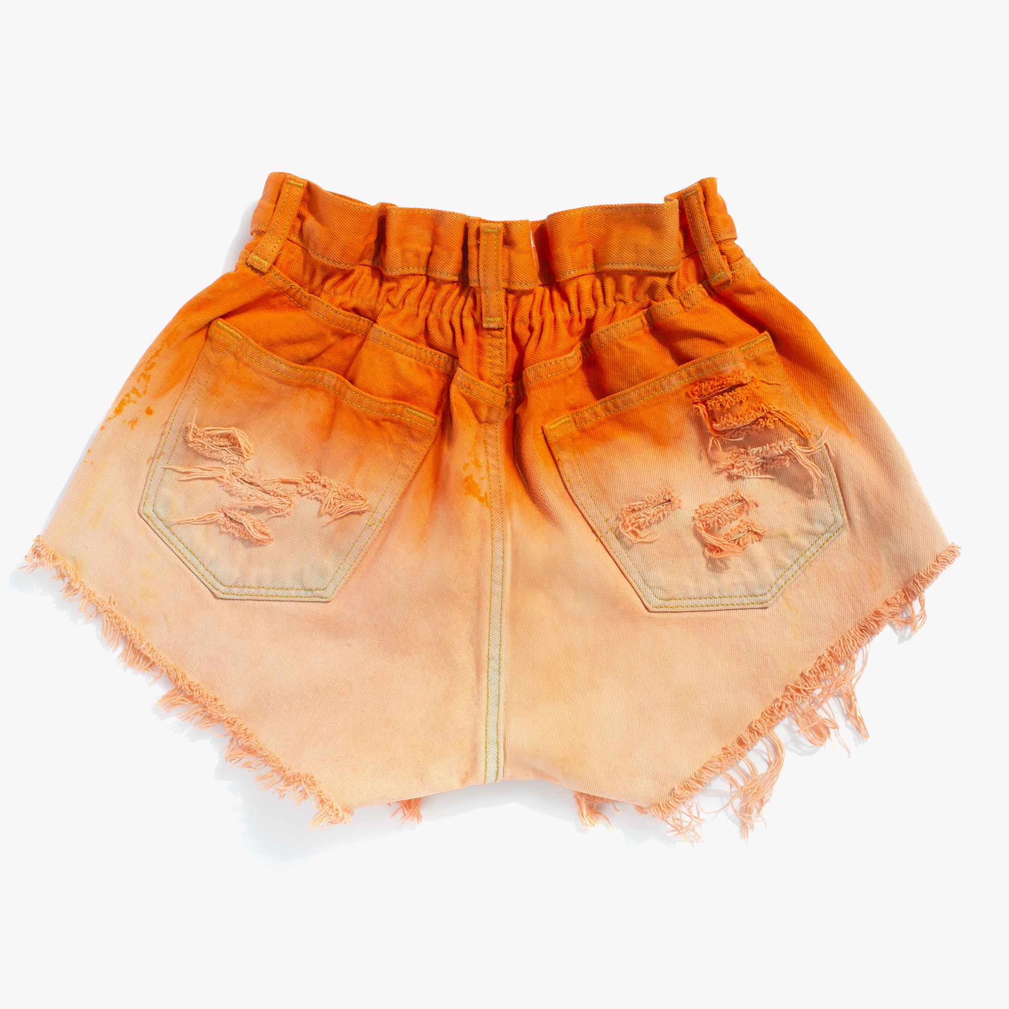 Boho Tangerine High Waisted Shorts
