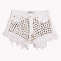 Wunderlust White Studded Vintage Shorts