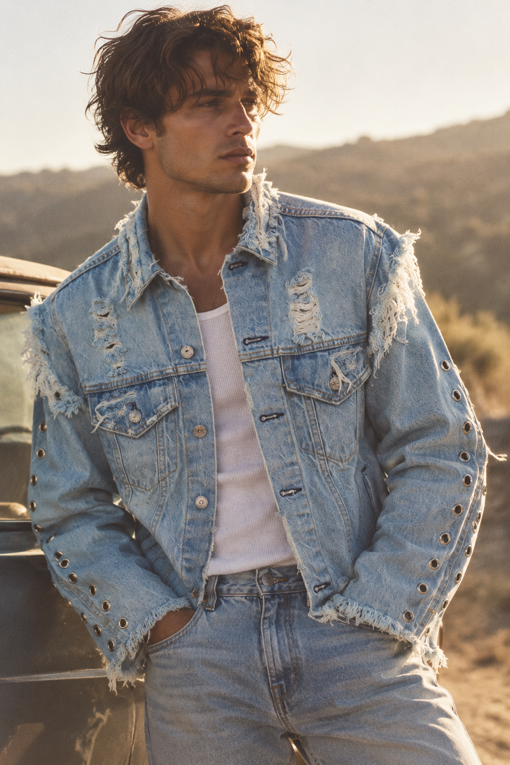 Concert Eyelet Denim Jacket