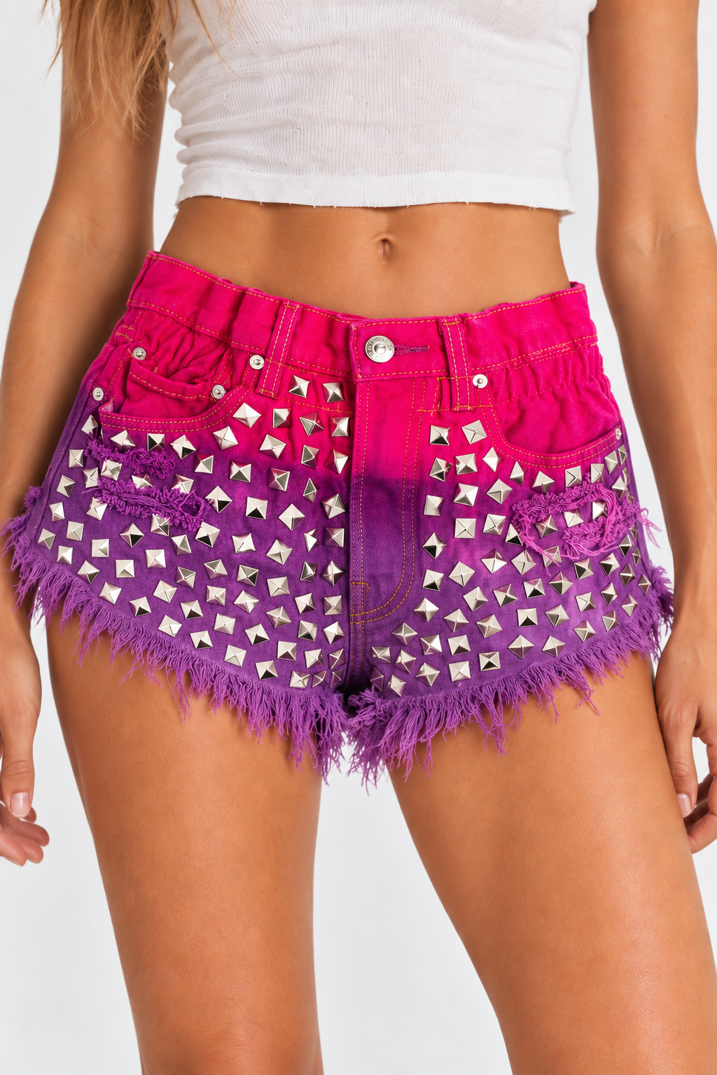 Boho Wunderlust Jules Studded Vintage Shorts