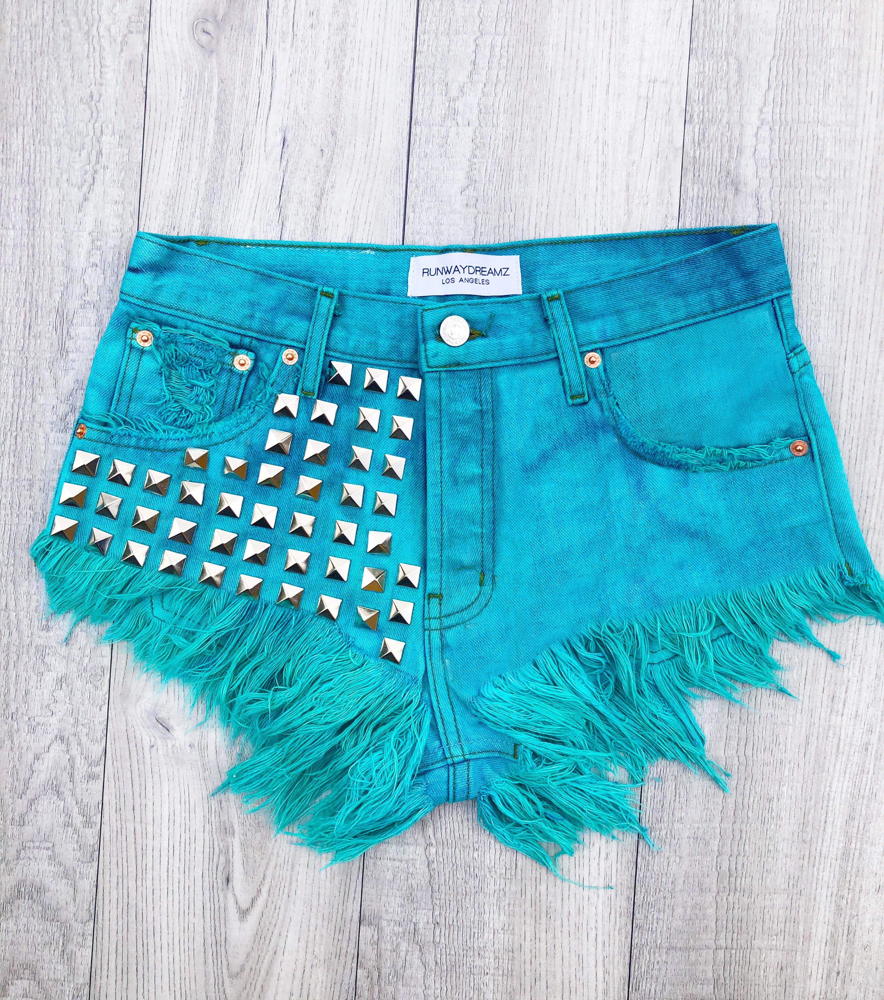 Studded shorts on sale