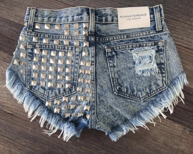 Studded shorts on sale