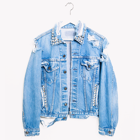 Vintage One a Kind Crush Studded Denim Jacket