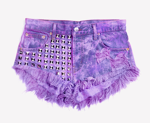 Bel Air Purple Studded Vintage Shorts