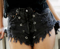 Black Rodeo Lace Up Vintage Shorts