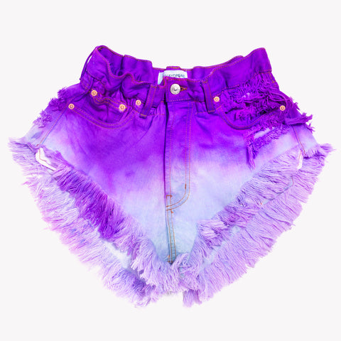Boho Dream Purple Vintage High Waisted Shorts